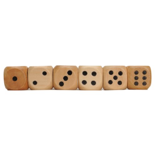 WE Games Wooden Dice – Set of 6