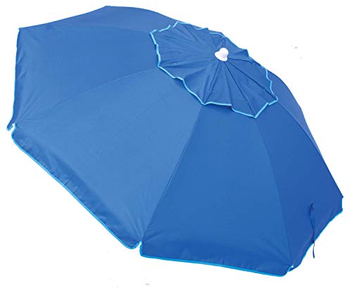 Rio Beach 6.5′ UPF 50+ Beach Umbrella with Built-in Sand Anchor