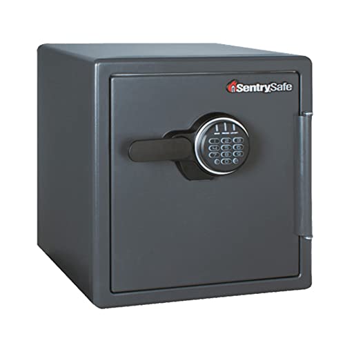 SentrySafe Fireproof Steel Home Safe with Digital Keypad Lock, Secure Valuables, Jewelry and Documents, 1.19 Cubic Feet, 17.8 x 16.3 x 19.3 inches, SF123ES