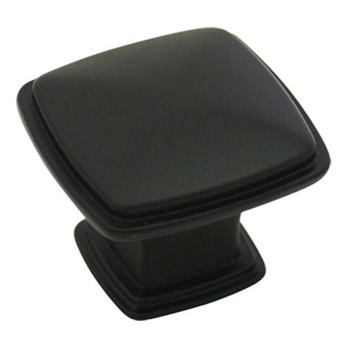 Cosmas 25 Pack 4391FB Flat Black Modern Cabinet Hardware Knob – 1-1/4″ Inch Square