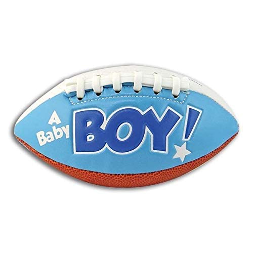 “IT’S A BOY” FOOTBALL -BIRTH ANNOUNCEMENT/Keepsake/GIFT/BLUE – INCLUDES DISPLAY BOX/Shower/CHRISTENING/NEW BABY GIFT 5″ INCLUDES Plastic DISPLAY Box