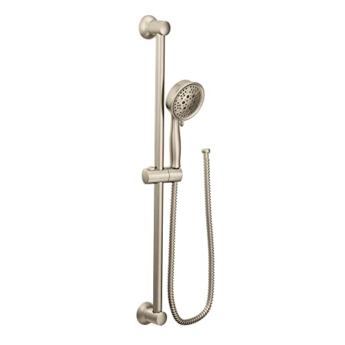 Moen Eco-Performance Brushed Nickel Handheld Showerhead with 69-Inch-Long Hose Featuring 30-Inch Slide Bar, 3667EPBN