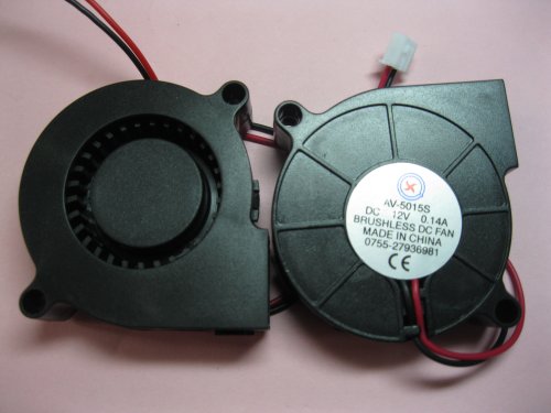 2 pcs Brushless DC Blower Fan 5015S 12V 2 Wires 50x50x15mm Sleeve-Bearing Skywalking | The Storepaperoomates Retail Market - Fast Affordable Shopping