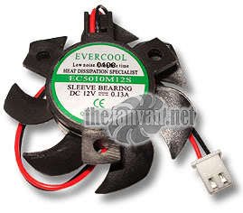 Evercool VC-EC5010M12S-B Video Card Fan 50mm x 10mm Round Frame