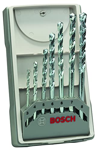 Bosch 2607017079 Masonry Drill-Set”Cyl-1″ 7 Pcs 1-8mm