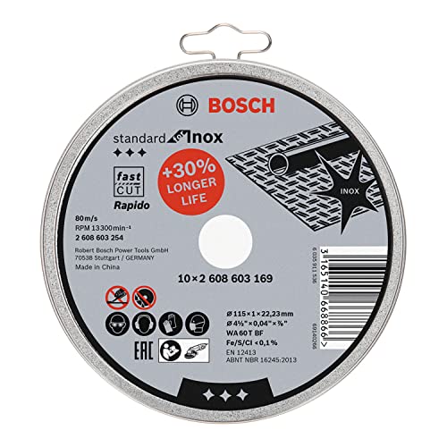 Bosch 2608603254 Standard for INOX-Rapido Straight Cutting disc, White