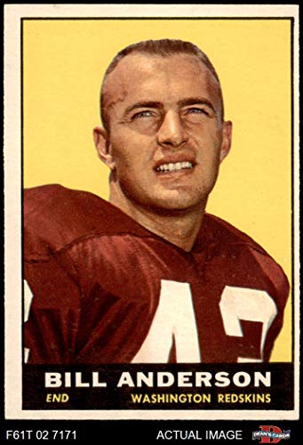 1961 Topps Football 127 Bill Anderson Excellent (5 out of 10) by Mickeys Cards