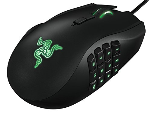 Razer RZ01-01050100-R3M1 Naga Left-Handed – Ergonomic MMO Gaming Mouse with 12 Programmable Thumb Buttons – 8,200 Adjustible DPI