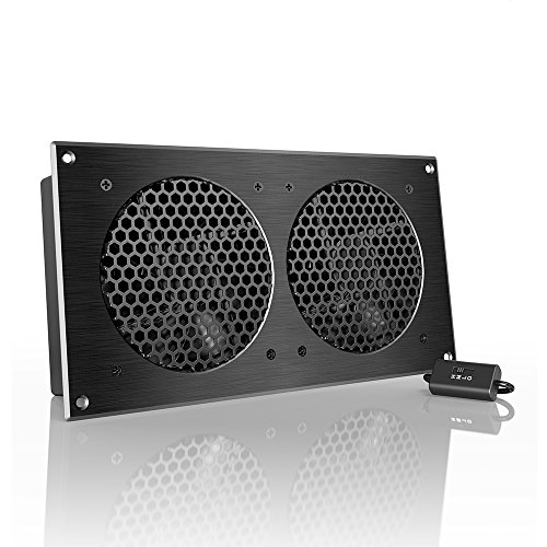 AC Infinity AIRPLATE S7, Quiet Cooling Fan System 12″ with Speed Control, for Home Theater AV Cabinets