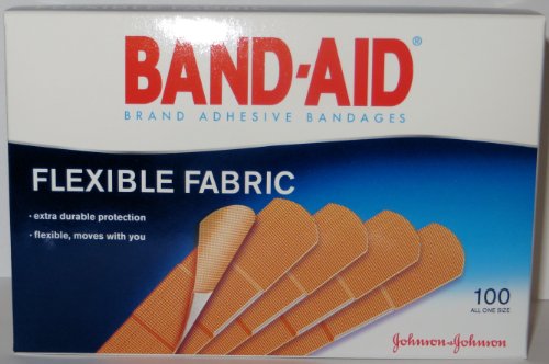 Band-Aid Adhesive Bandages, Flexible Fabric, All One Size 3/4″ X 3″, 100 Count (Pack of 2)