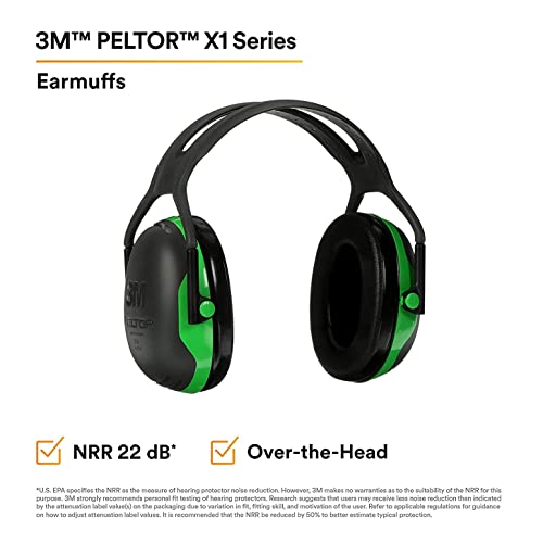 3M Peltor X1A Over-the-Head Ear Muffs, Noise Protection, NRR 22 dB, Construction, Manufacturing, Maintenance, Automotive, Woodworking | The Storepaperoomates Retail Market - Fast Affordable Shopping