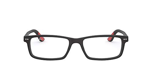 Ray-Ban RX5277 Rectangular Prescription Eyeglass Frames, Sand Black/Demo Lens, 54 mm