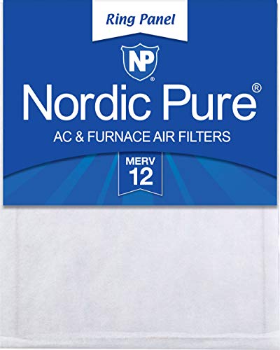 Nordic Pure 20x24x1/2 MERV 12 Half Inch Panel AC Furnace Air Filters, 19 1/2 x 23 1/2 x 1/2 (19.5 x 23.5 x 0.5), 6 Count