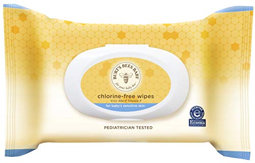 Burts Bees Baby Wipes, Unscented Natural Baby Wipes for Sensitive Skin with Aloe and Vitamin E – 72 Wipes