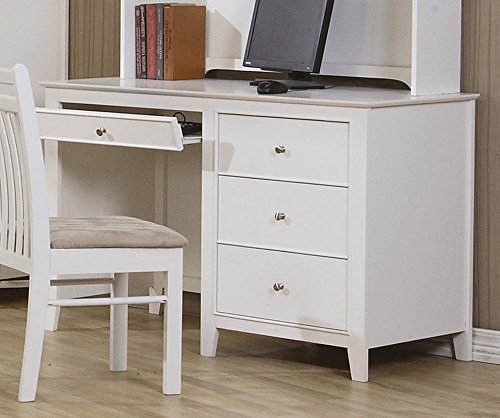 Coaster Home Furnishings Transitional Desk 52″W x 21.5″D x 30.5″H White