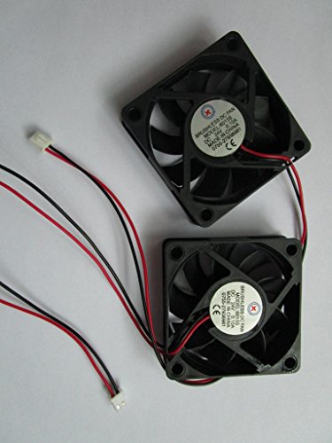 2 pcs Brushless DC Cooling Fan 24V 6015S 9 Blades 2 wire 60x60x15mm Sleeve-bearing Skywalking