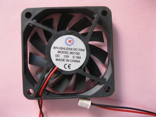 2 pcs Brushless DC Cooling Fan 12V 6010S 11 Blades 2 Wire 60x60x10mm Sleeve-Bearing Skywalking