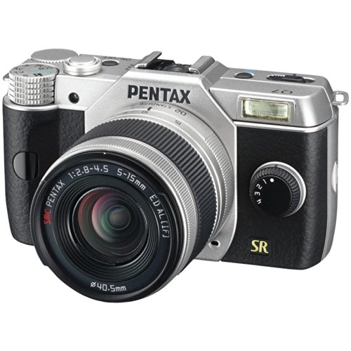 Pentax Q7 12.4MP Mirrorless Digital Camera with 02 Standard Zoom 5-15mm f2.8-4.5 Lens (Silver)