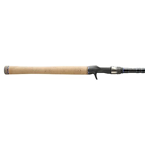 Dobyns Rods Champion XP Series 7’6” Casting Bass Fishing Rod DC765FLIP Med-Heavy Flip Fast Action | Modulus Graphite Blank w/Kevlar Wrapping | Baitcasting | Flipping | Line 12-25lb Lure ¼-2oz,Black/Blue