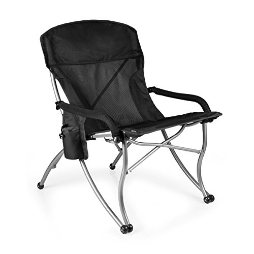 ONIVA – a Picnic Time Brand PT-XL Over-Sized 400-Lb. Capacity Outdoor Folding Camp Chair, Black