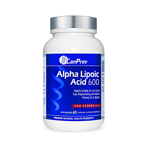 CanPrev Alpha Lipoic Acid 600 mg Vegi Capsules, 60 Count