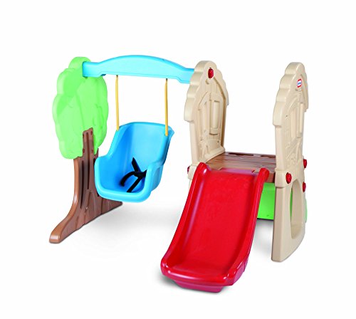 Little Tikes Hide & Seek Climber and Swing, Indoor Outdoor with Slide – Easy Set Up – Toddler Playset, 53.50”L x 52.00”W x 41.00”H