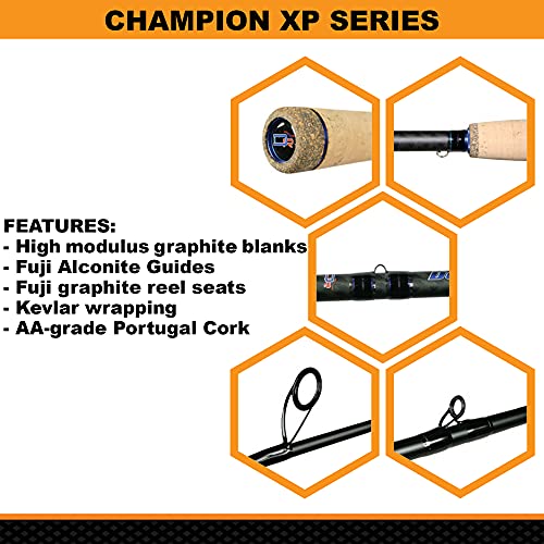 Dobyns Rods Champion Series 7’6” Casting Bass Fishing Rod DC764C Heavy Fast Action | Modulus Graphite Blank w/Kevlar Wrapping | Fuji Reel Seat | Baitcasting | Line 10-20lb Lure ¼ -1 ½oz | The Storepaperoomates Retail Market - Fast Affordable Shopping