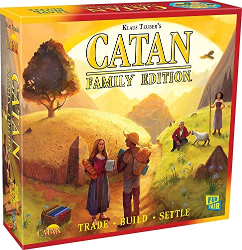 CATAN Family Edition Board Game | Family Board Game | Board Game for Adults and Family | Adventure Board Game | Ages 10+ | For 3 to 4 players | Average Playtime 60 minutes | Made by Catan Studio