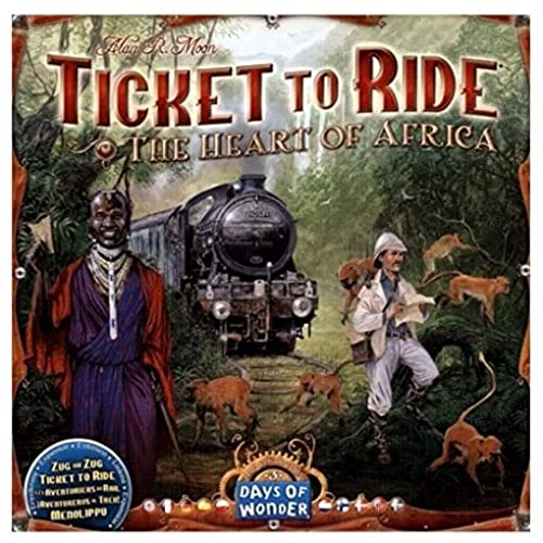 Ticket to Ride The Heart of Africa Board Game EXPANSION | Train Route Strategy Game | Fun Family Game for Kids and Adults | Ages 8+ | 2-5 Players | Avg. Playtime 30-60 Minutes | Made by Days of Wonder
