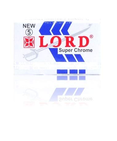 Lord Super Chrome Double Edge Safety Razor Blades, 100 blades (20×5)
