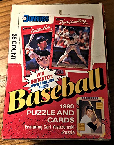 1990 Donruss Baseball Card Wax Pack Box (36 Count)