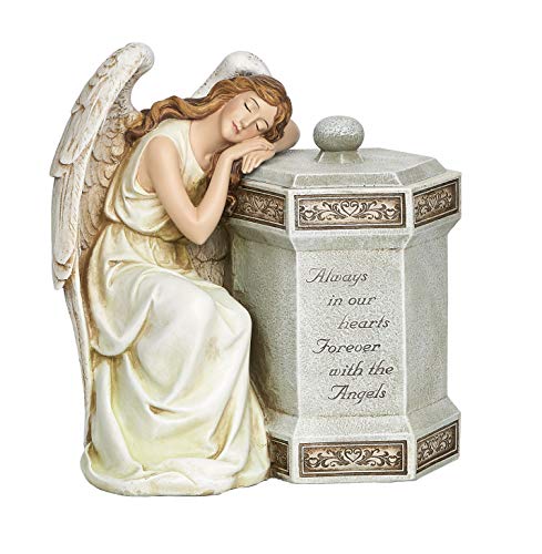 Joseph’s Studio by Roman – Memorial Angel Box, 11.75″ H, Memorial Garden Collection, Resin and Stone, Religious Gift, Home Outdoor and Indoor Decor, Durable, Long Lasting