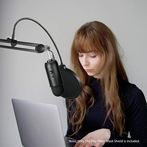 Neewer Professional Microphone Pop Filter Shield Compatible with Blue Yeti and Any Other Microphone, Dual Layered Wind Pop Screen With A Flexible 360 Degree Gooseneck Clip Stabilizing Arm | The Storepaperoomates Retail Market - Fast Affordable Shopping