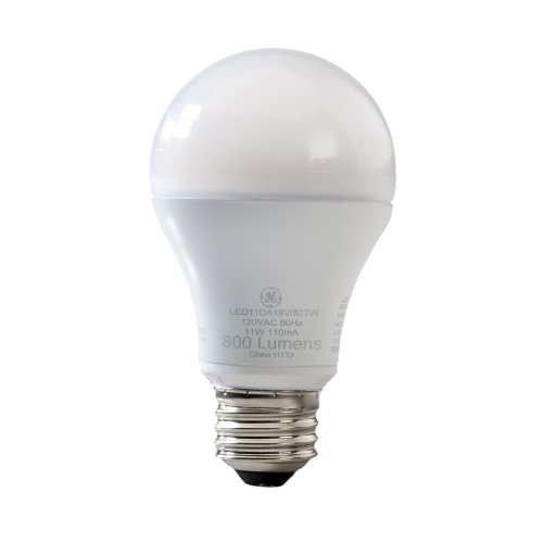 GE Lighting 68017 Energy Smart LED 11-Watt (60-watt replacement) 800-Lumen A19 Light Bulb with Medium Base, 1-Pack