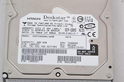 Hitachi 0A31463 Deskstar 400GB 7200RPM SATA Hard Drive HDS724040KLSA80 | The Storepaperoomates Retail Market - Fast Affordable Shopping