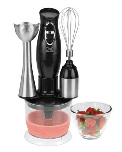 Kalorik Combination Mixer with Mixing Cup/Chopper and Whisk, Black