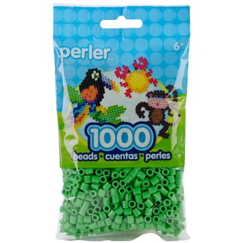 Bright Green Perler Beads for Kids Crafts, 1000 pcs
