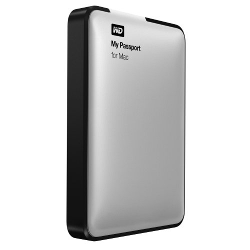 WD 1TB Silver My Passport for Mac Portable External Hard Drive – USB 3.0 – WDBLUZ0010BSL-NESN