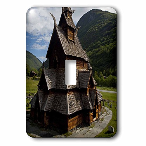 3dRose lsp_82374_1 Norway, Laerdal. Borgund Stave-Church Eu21 Cmi0366 Cindy Miller Hopkins Single Toggle Switch