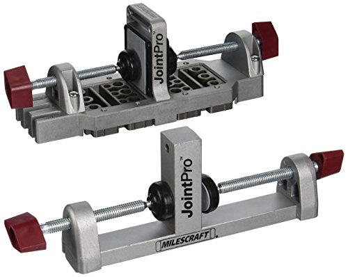 Milescraft 1311 Joint Pro Professional, Self-Clamping All Steel Doweling Jig – Quality – Includes 4 Guide Bushings for 1/4 in., 5/16 in. and 3/8 in. Dowels,Silver