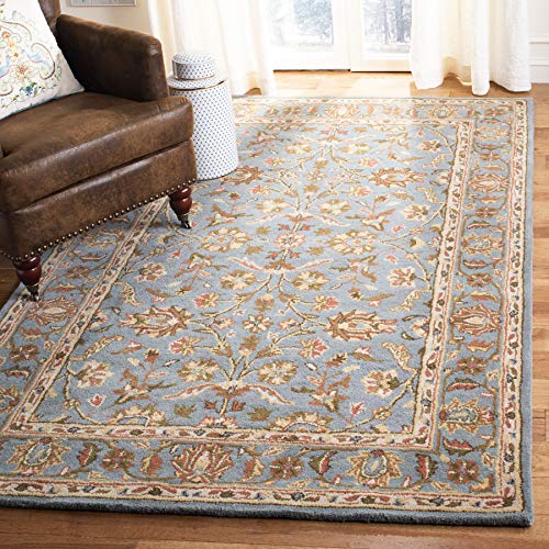 SAFAVIEH Heritage Collection 9′ x 12′ Blue / Blue HG969A Handmade Traditional Oriental Premium Wool Area Rug