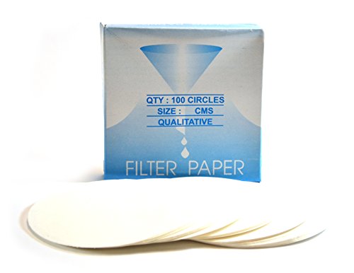 Eisco Labs Premium Qualitative Filter Paper, 9cm Dia, Medium Speed (85 GSM), 10μ (10 Micron) Pore Size – Pack of 100