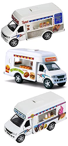 Set of 3 Food Truck Ice Cream Fast Food Tacos Pull Back Action | The Storepaperoomates Retail Market - Fast Affordable Shopping