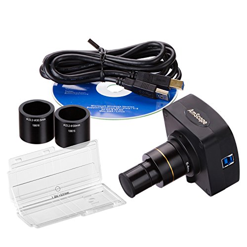 AmScope MU1003-CK 10MP Live Video USB3.0 Digital Microscope Camera 10 MP + Calibration Kit