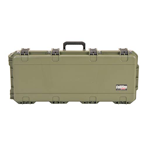 SKB Cases iSeries 3I-3614-PL-M Hard Plastic Exterior Waterproof Parallel Limb Bow Crossbow Case, Military Green