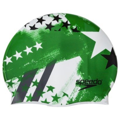 Speedo Adult “Home of Fast” Lochte Green Silicone Cap