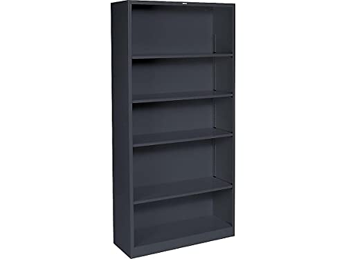 Hon S72abcs Metal Bookcase, Five-Shelf, 34-1/2W X 12-5/8D X 71H, Charcoal | The Storepaperoomates Retail Market - Fast Affordable Shopping