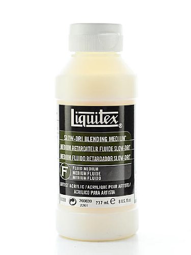 Liquitex Slow-Dri Blending Mediums Fluid 8 oz. Bottle [Pack of 2 ]