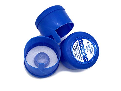 Water Bottle Cap for 3 or 5 gallons – Non Spill (Quantity of 3) MADE IN USA.