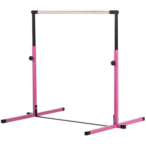 Nimble Sports Pink Adjustable Gymnastics Bar – Kids Kip Bar